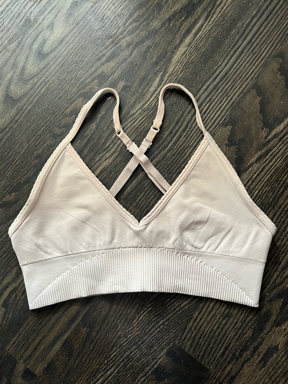 lululemon athletica Nude Adjustable Seamless Sports Bra